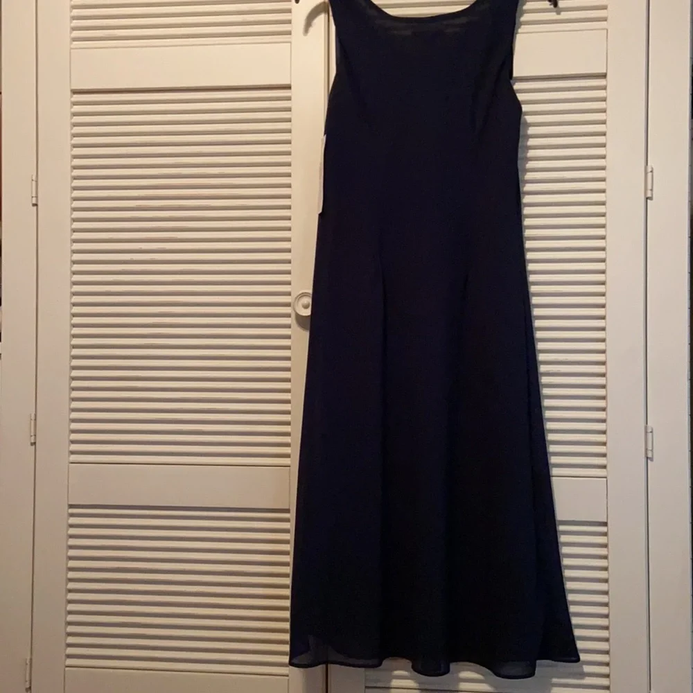 Navy Blue  Sleeveless Dress with Jacket - Jacket Dress - Picture 5 of 14
